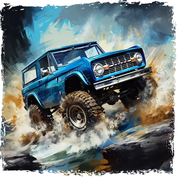 "Boomin' Blue" Early Ford Bronco Art