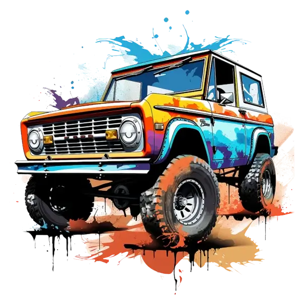 "Splash" Early Ford Bronco Art